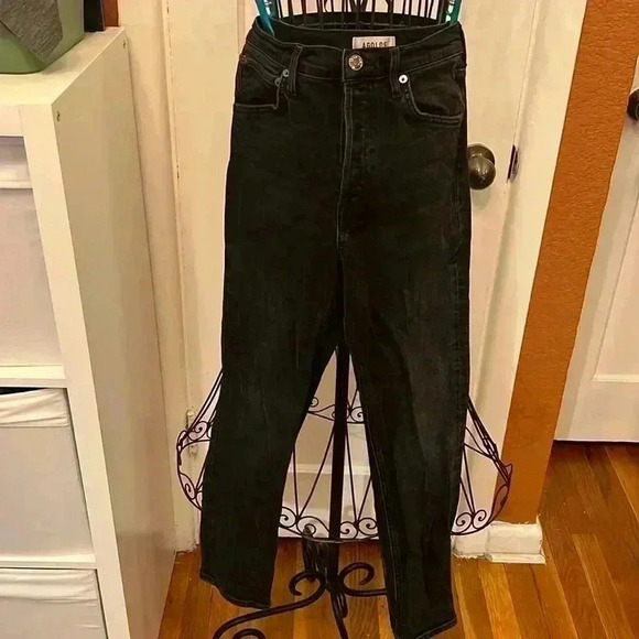 Agolde Riley High Rise Straight Crop-Sz 25 - Picture 1 of 8